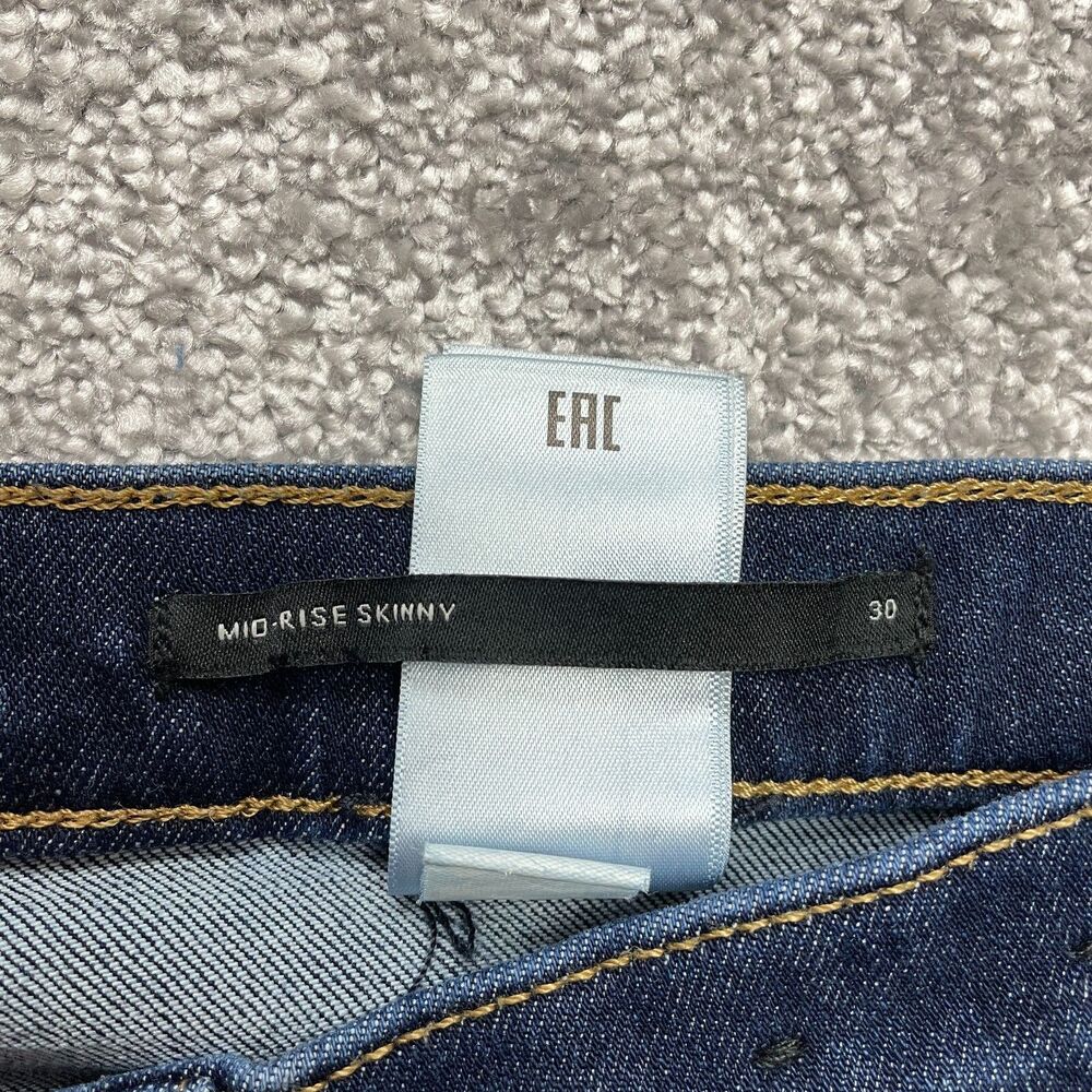 Banana Republic Mid Rise Skinny Jeans Haig Blue Vintage Dark Wash Womens 30 Reg - Picture 5 of 12